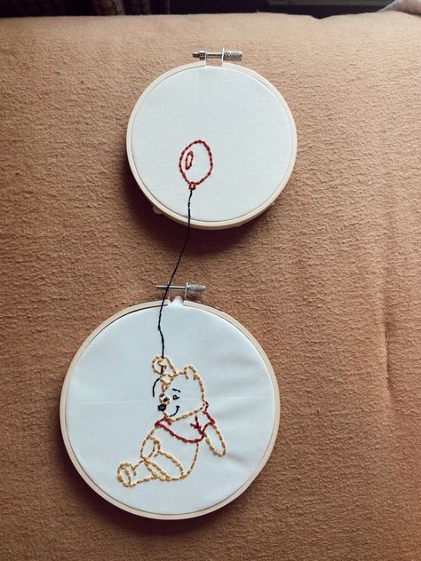 Pooh Embroidery, Book Earrings, Disney Embroidery, Easy Embroidery, Baby Hands, Sewing Embroidery Designs, Paper Crafts Diy Tutorials, Embroidery Fashion, Craft Time