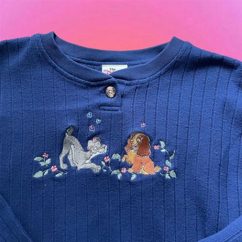 vintage Disney Store Lady & the Tramp blue sweater... - Depop Lady And The Tramp Inspired Outfits, Korean Casual Outfits, Disney Sweaters, Korean Casual, Lady And The Tramp, Blue Sweater, Inspired Outfits, Vintage Disney, Disney Store