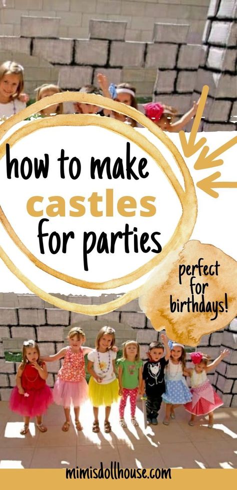 Princess Float Parade Ideas, Castle Birthday, Diy Princess Castle, Diy Princess Party Decorations, Princess Party Diy, Diy Castle, Princess Castle Cardboard Diy, Diy Castle Backdrop, Princess Castle Cardboard