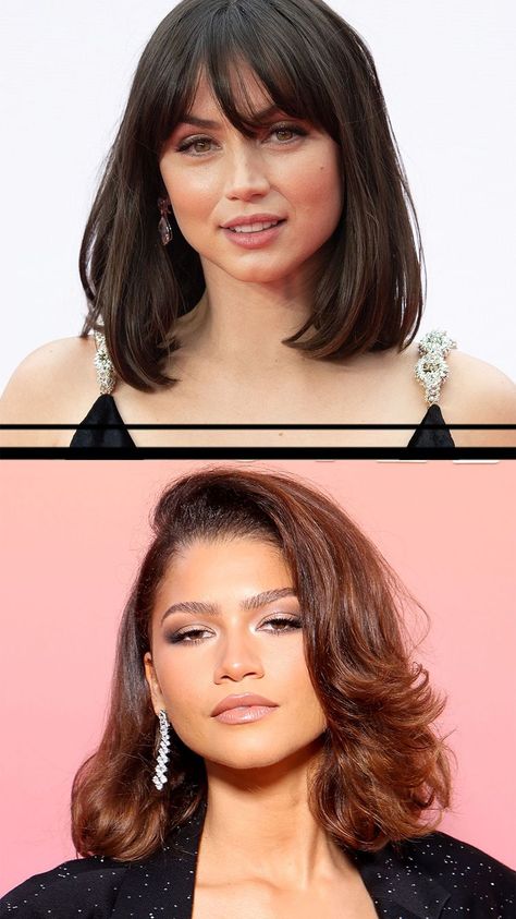 How to Choose the Perfect Haircut For Your Face Shape, According to Stylists Face Shape Haircuts Women, A Triangle Face Shape Hairstyles, Flat Face Hairstyles, Squared Face Haircuts, Heptagon Face Shape, Short Hair On Square Face, Square Face Aesthetic, Haircut Rectangle Face, Triangle Face Haircut