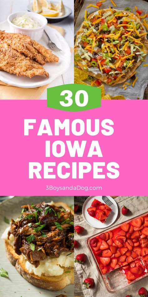 Iowa Recipes Comfort Foods, Classic Midwest Recipes, Iowa State Fair Food, Idaho Recipes, Midwest Food, American Cuisine Recipes, Iowa Recipes, Iowa Food, State Recipes