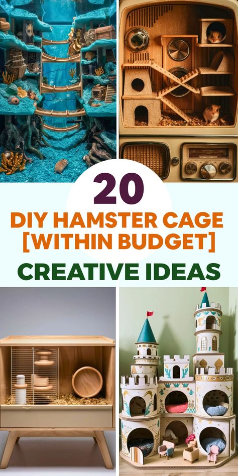 Discover how to craft a cozy and budget-friendly hamster habitat with these innovative suggestions, ensuring the contentment of both you and your fluffy companion. Begin by transforming a spacious plastic storage bin into the cage's foundation. Enhance airflow by drilling holes in the lid and sides, and reinforce security with a mesh wire attachment. Furnish the bottom with plush bedding such as shredded paper or wood shavings for extra comfort. Diy Hamster Cage, Hamster Cage Ideas, Diy Hamster Toys, Ikea Detolf, Large Plastic Storage Bins, Cage Hamster, Hamster Diy, Plastic Storage Bin, Hamster Habitat