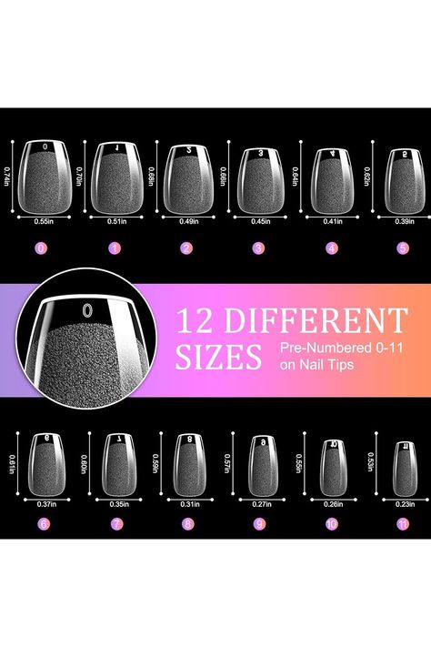 krofaue Short Coffin Nail Tips 240pcs Full Cover Gel X Nail Tips Pre-Shaped Ballerina False Nails Clear Press On Nails Half Matte with Case 12sizes for Beginner &amp; Professional Nails Care DIY Salon Clear Press On Nails, Nail Care Diy, Gel X Nail, Nails Clear, Full Cover Nail Tips, Diy Salon, Nails Care, Short Coffin, Short Coffin Nails