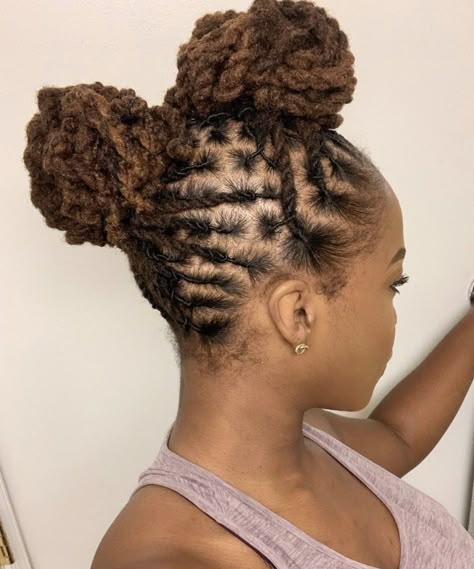 Bun For Dreadlocks, Locs Hairstyles For Women Dreadlocks Updo, Dred Locks Hair Styles For Women, Messy Loc Bun Dreadlocks Updo, Dreadlock Buns Black Women Dreads, Dreadlocks Hairstyles For Ladies, Lock Updo Dreadlocks, Dreadlock Petal Bun, Woman Locs