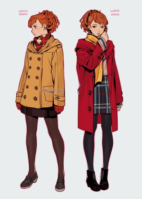 vi💫 @ semi-hiatus on Twitter: "winter coats… " Persona 5 Anime, Shin Megami Tensei Persona, Persona 3, Persona 4, 5 Anime, Persona 5, Illustration Character Design, Character Designs, Winter Coats