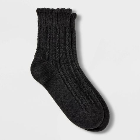 Keep your feet warm with the Women's Scalloped Edge Pointelle Supersoft Short Crew Boot Socks - Universal Thread™ 4-10. These soft socks are made from blended midweight fabric that ensure maximum comfort and warmth. With ribbed knit cuffs and a scalloped edge design, they provide a secure, snug fit that stays in place all day. Perfect for lounging at home or for pairing with boots, these essential socks are a seasonless staple for every wardrobe. Universal Thread™: Found exclusively at Target. Womens Socks, Target Clothes, Soft Sock, New York Style, Church Outfits, Boot Socks, Kids Socks, Soft Shorts, Universal Thread