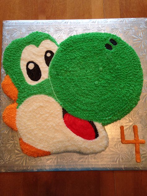 Yoshi Birthday Cake Yoshi Cupcake Cake, Yoshi Cupcakes, Yoshi Birthday Party, Yoshi Birthday Cake, Yoshi Cake, Yoshi Party, Ideas For Birthday Cake, Best Party Ideas, Mario Birthday Cake