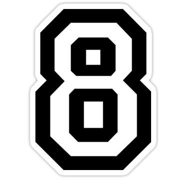 8 Number Design Fonts, 8 Tattoo, Football Numbers, Bulletin Boards Classroom Decor, Number Eight, 8 Number, Football Stickers, Number 8, Mind Map