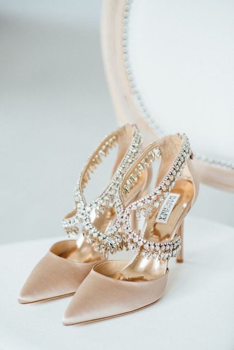 25 Gorgeous Embellished Wedding Shoes Ideas | HappyWedd.com Badgley Mischka Bridal Shoes, Embellished Wedding Shoes, Badgley Mischka Bridal, Unique Wedding Shoes, Wedding Shoes Sandals, Beautiful Wedding Shoes, Designer Wedding Shoes, Wedding Shoes Comfortable, Wedding Boots