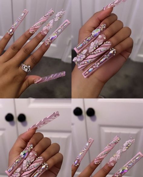 Extra Baddie Nails Long, Nails Ethereal, Xl Long Acrylic Nails, Baddie Nails Long, Extendo Nails, Fye Nails, Luminous Nails, Witchy Nails, Acrylic Toe Nails