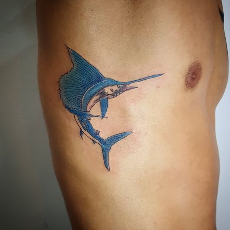 Fish tattoo Sailfish Tattoo, Swordfish Tattoo, Shark Tattoos, Fish Tattoo, Fish Tattoos, Jesus Fish Tattoo, Watercolor Tattoo, Fish, Tattoos