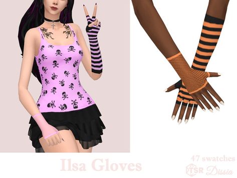 The Sims Resource - Ilsa Gloves Sims 4 Cc Alternative Accessories, Sims 4 Cc Fingerless Gloves, Sims 4 Fingerless Gloves, Sims 4 Gloves Cc, Sims 4 Cc Gloves, 2000s Sims 4 Cc, Sims 4 Cc 2000s, Sims 4 Alternative Cc, Sims 4 Cc Goth