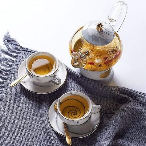 Serve your guests with a little flash with the Marble Teacup Collection Set. These majestic cups are sure to make your guests smile, giving them strength to power through their day (depending on how well you make coffee or tea of course)! This set makes both a perfect gift, as well as a must have piece for your own home.  #time #clock #homedecor #decor #home#wallclock  #design #photography#business #instadaily  #picoftheday#interiordesign #clocks #instagood  #love#photooftheday #beautiful #happy Elegant Tea Set, Teacup Collection, Dishwasher Sizes, Make Coffee, Marble Ceramics, Ceramic Tea Set, Porcelain Tea Set, Candle Warmer, Chinese Tea