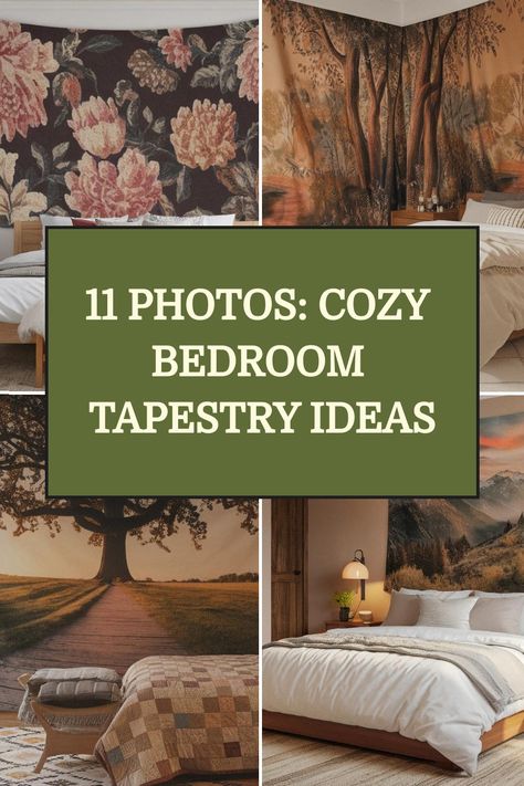 11 Photos: Cozy Bedroom Tapestry Ideas Tapestry Ideas Hanging, Corner Tapestry Bedroom, Tapestry Bedroom Ideas Ceilings, Bedrooms With Tapestries, Large Tapestry Bedroom, How To Hang Tapestry On Wall Ideas, Decorating With Tapestries, Tapestry Over Bed, How To Hang A Tapestry On Wall