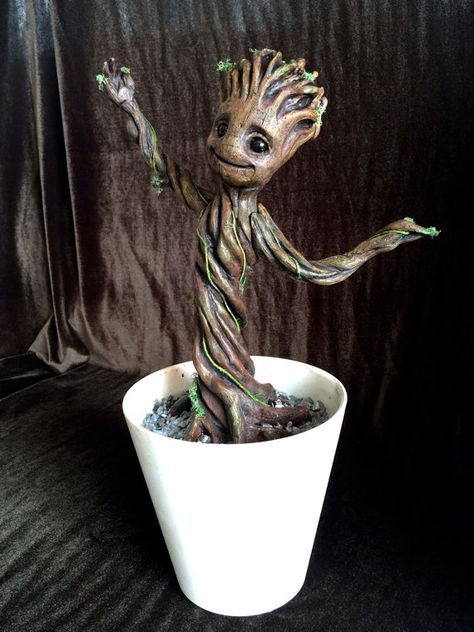 Hey, I found this really awesome Etsy listing at https://www.etsy.com/listing/221224728/full-scale-potted-groot-sculpture-from Groot Sculpture, Baby Groot Dancing, Groot Baby, Groot Dancing, The Guardians Of The Galaxy, Groot Marvel, Baby Groot, The Guardians, Nerd Geek