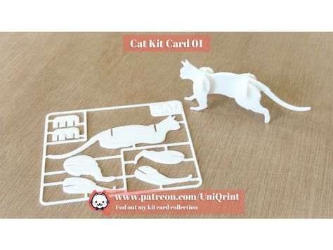 Cat Kit Card 01 (Updated) by UniQrint For Free, Models, Design