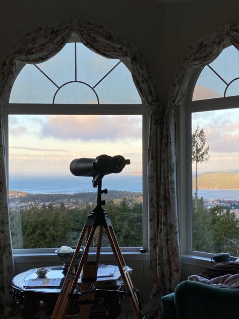 Telescope Observatory Home, Telescope Room, Telescope Aesthetic, Astronomy Aesthetic, Conservatory Home, Starry Eyes, Career Vision Board, New York Apartment, Look At The Stars