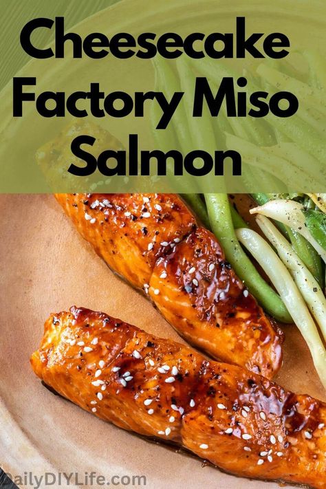 One of my favorite things about the Cheesecake Factory miso salmon recipe is the complex blend of flavors. Yet, you can have this dish ready today with a prep time of only 10 minutes. I’ve tried to keep the recipe as simple as possible without sacrificing flavor. Also, I’ve included simple keto-friendly substitutions — nobody gets left behind. Let’s get straight to it. Miso Salmon Cheesecake Factory Copycat, Miso Salmon Recipe Cheesecake Factory, Cheesecake Factory Miso Salmon Recipe, Cheesecake Factory Salmon Recipe, Miso Fish Recipes, Miso Salmon Cheesecake Factory, Cheesecake Factory Miso Salmon, Salmon Sides Dishes, Salmon Cheesecake