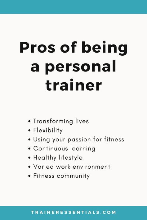 15 Pros & Cons Of Being a Personal Trainer Certified Personal Trainer Aesthetic, Personal Trainer Aesthetic, Personal Trainer Marketing, Gym Personal Trainer, Gym Instructor, Personal Trainer Business, Becoming A Personal Trainer, Personal Training Business, Training Business