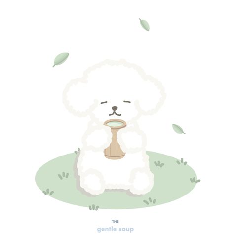 cute drawing illustration pet poodle animal character pastel soft cartoon White Poodle Aesthetic, Cute Poodle Drawing, White Dog Drawing, Poodle Drawings, White Poodle Puppy, Poodle Drawing, Dog Drawing Simple, Cute Poodle, White Poodle