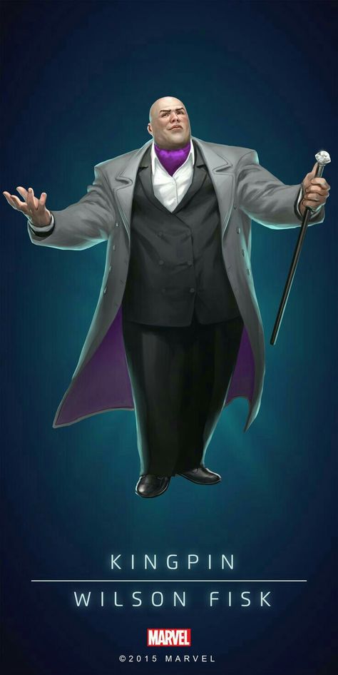 The Kingpin Kingpin Concept Art, Kingpin Redesign, Marvel Kingpin, Marvel Supervillains, Marvel Puzzle, Poster Marvel, Wilson Fisk, Marvel Games, Marvel Cards