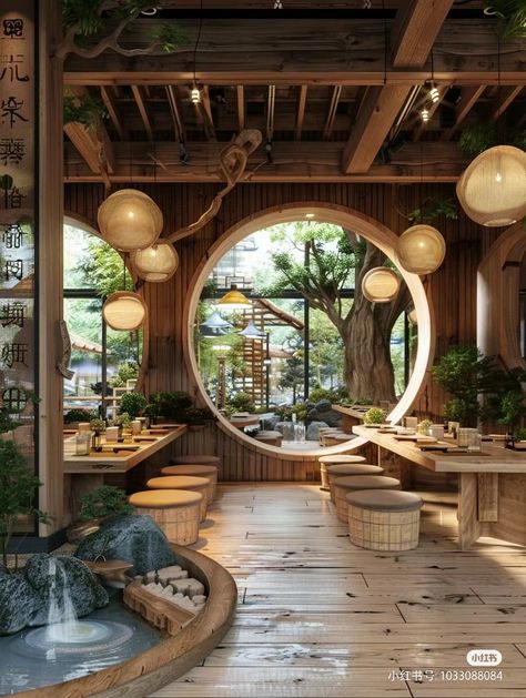 Rustic Restaurant Interior Design Ideas, Mountain Cafe, Mountain Spa, Modern Restaurant Design, Architecture Design Process, Brutalism Architecture, Decoration Restaurant, Japan Architecture, Rustic Restaurant