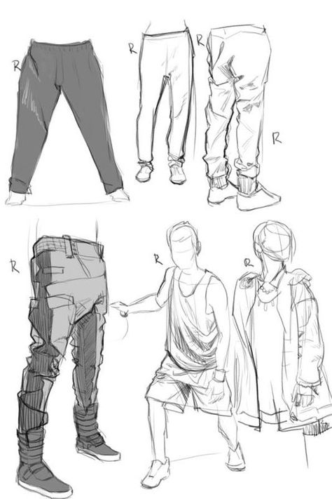 Manga Male, Male Design, Pants Drawing, 캐릭터 드로잉, Anatomy Drawing, Poses References, Drawing Clothes, Drawing Lessons, Character Design References