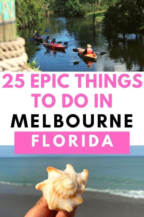 This guide has 28 epic things to do in Melbourne, Florida so you can have the best vacation on the Space Coast! Find out nature activities and sightseeing to experience in Brevard County #melbournefl #cocoabeahc #spacecoast Space Coast Florida Things To Do, Melbourne Florida Things To Do In, Space Coast Florida, Florida Softball, Camping Florida, Melbourne Beach Florida, Palm Bay Florida, Viera Florida, Usa Vacations