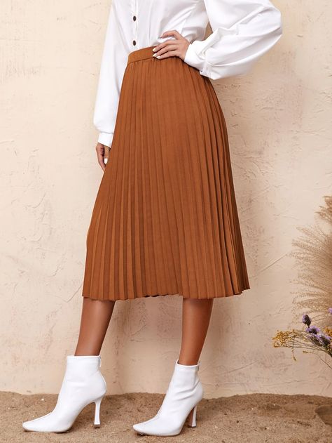 Solid Pleated Skirt for Sale Australia| New Collection Online| SHEIN Australia Business Casual Fall, Strap Skirt, Women Bottoms, Women Skirts, Floral Print Skirt, Hem Skirt, Skirts Online, Body Con Skirt, Skirts For Sale