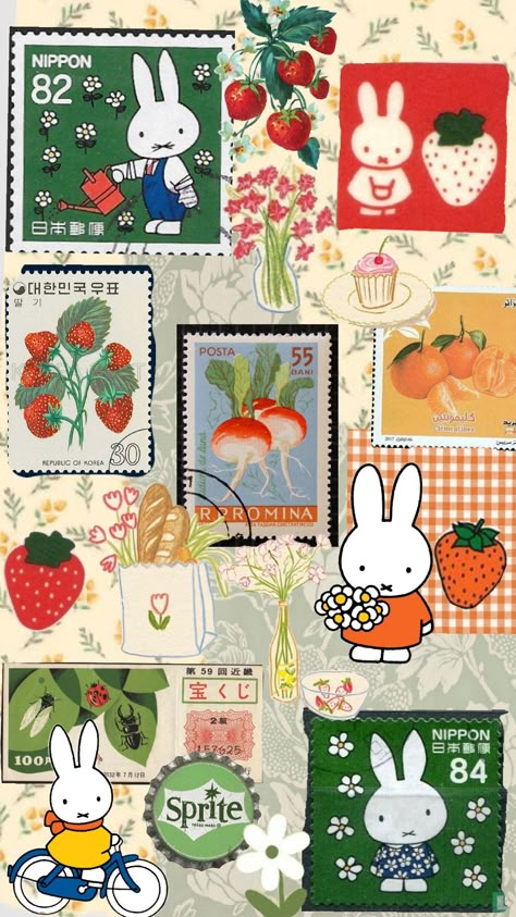 miffy <3 #miffy Wallpaper Homescreen, Wallpaper Doodle, Wallpaper Ipad, Iphone Wallpaper Themes, A Wallpaper, Cute Patterns Wallpaper, Homescreen Wallpaper, Art Collage Wall, Kawaii Wallpaper