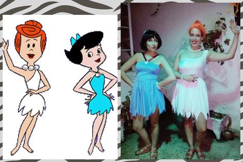 @AgusPistolesi @caropiqueras  wilma flintstone Vilma picapiedra , betty mármol , betty rubble cartoon costume party Halloween diy homemade Famous Moms Party, Wilma And Betty Costumes, Betty Rubble, Cartoon Costume, Wilma Flintstone, Famous Moms, Cartoon Costumes, Mom Party, Dressup Party