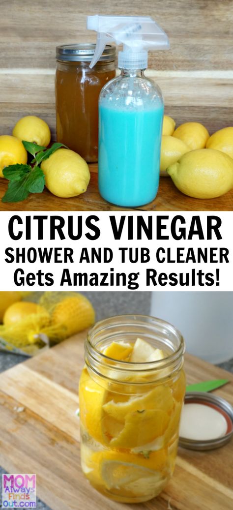 Homemade Citrus Vinegar Cleaners- All Purpose Vinegar Cleaner Recipe and Amazing Tub Cleaner Made With Vinegar Vinegar Cleaner Recipe, Vinegar Cleaner, Homemade Cleaners Recipes, Homemade Toilet Cleaner, Clean Baking Pans, Cleaner Recipes, Vinegar Cleaning, Tub Cleaner, Deep Cleaning Tips