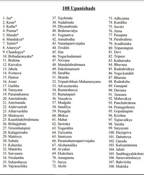 The Names of 108 Upanishads – Hinduism Facts Shiv 108 Name, Krishna Names List, Hinduism Facts, Hinduism Books, Hinduism Beliefs, Vedas India, Hindu Names, Vedic Astrology Charts, Hinduism History