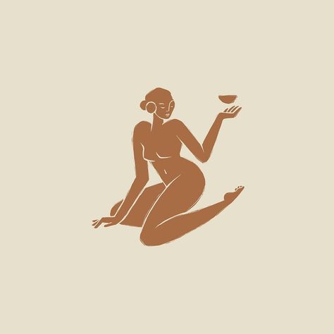 Goddess Design, Hestia Goddess, Symbols Of Hera, Greek Goddess Illustration, Hera Illustration, Goddess Logo Design, Woman Symbol Logo, Hera Goddess Painting, African Mythology