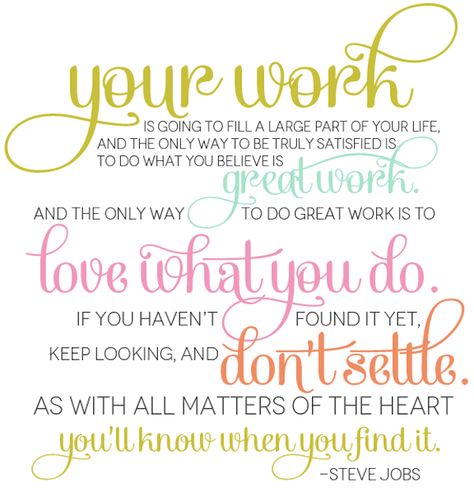 steve-jobs-quote.  #stevejobs #stevejobsquotes #kurttasche Team Motivation, Steve Jobs Quotes, Job Quotes, Good Quotes, E Card, Love My Job, Wonderful Words, My Job, Steve Jobs