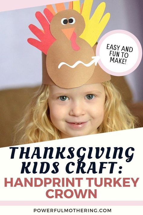 The festive season is rounding the corner, preparing to bring on the Thanksgiving cheer! Prepare for the holiday with this simple kids craft that will surely have you feeling extra Thanksgiving ready! Check out the blog for more details on how to make this Thanksgiving Kids Craft: Handprint Turkey Crown! It comes with a bunch of free printables too to help you bring this DIY craft come to life! It's so much fun, you won't regret it!#craftideas #homemadecraft #thanksgivingactivity #toddlercraft Turkey Headbands Preschool, Thanksgiving Crafts Headband, Thanksgiving Hats For Toddlers, Turkey Crown Printable, Turkey Crowns For Kids, Thanksgiving Crowns For Kids, Turkey Headbands For Preschoolers, Thanksgiving Hat Craft, Turkey Headband Craft Template