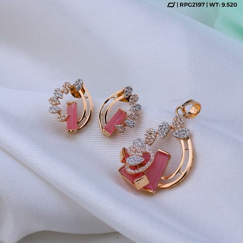 Rose Gold Pendent Set, Rose Gold Pendant Set, Gold Pendent Set, Pendent Gold, Dimond Ring, Fancy Pendant, Gold Pendant Set, Unique Gold Jewelry Designs, Pendent Set