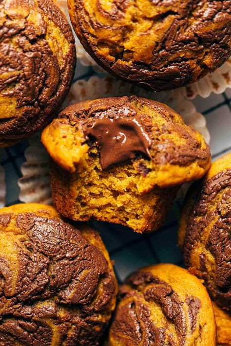 Chocolate Sunbutter, Moist Pumpkin Muffins, Chocolate Pumpkin Muffins, Butternut Bakery, Gluten Free Pumpkin Muffins, Pumpkin Chocolate Chip Muffins, Muffin Tops, Chocolate Pumpkin, Chocolate Swirl