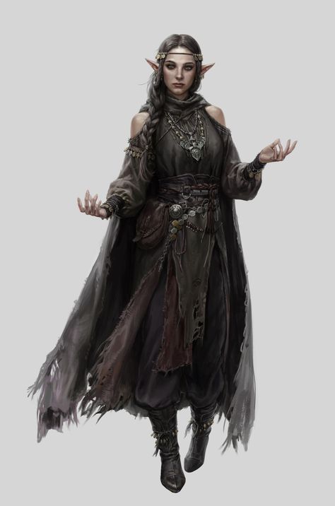 ArtStation - character concept Female Wizard, Dnd Elves, Elf Characters, Female Elf, Dnd Npc, Baldurs Gate, Dungeons And Dragons Characters, Dnd Art, Rpg Characters