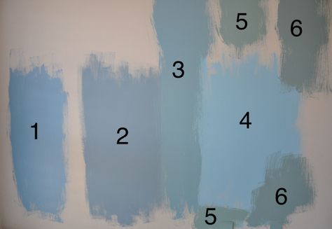 1. Benjamin Moore Labrador Blue 1670 2. Benjamin Moore affinity- Amsterdam AF-550 3. Benjamin Moore Historic Color- Jamestown Blue HC-148 4. Benjamin Moore Aspen Skies 1656 5. Benjamin Moore affinity- Azores AF-495 6. Benjamin Moore affinity- Atmospheric AF-500 Blue Bathroom Paint, Monday Morning Blues, Hallway Colours, Historic Colours, Bathroom Paint, 2 Sisters, Bathroom Paint Colors, Benjamin Moore Paint, Color Palette Bright