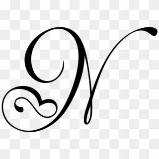 N Cursive Letter, Cursive N Tattoo, Letter N Tattoo Design, N Letter Tattoo Design, N In Cursive, N Design Letter, Letter N Tattoo Ideas, N Initial Tattoo, N Tattoo Letter Design