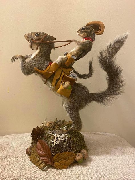 Taxidermy Mouse Funny, Squirrel Mounts Taxidermy, Cute Taxidermy, Cool Taxidermy, Taxidermy Art Weird, Fantasy Taxidermy, Weird Taxidermy, Funny Taxidermy, Hermes God