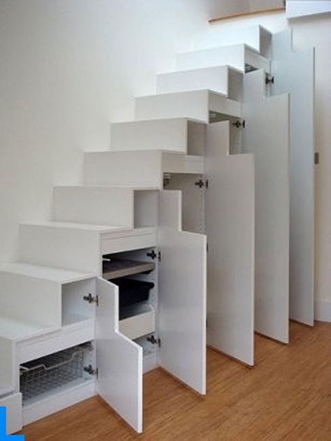 25 Space Saving Ideas, Under Staircase Storage Solutions Stairs Designs, تحت الدرج, Tiny House Furniture, Diy Staircase, Escalier Design, Staircase Storage, Under The Stairs, Staircase Ideas, Understairs Storage