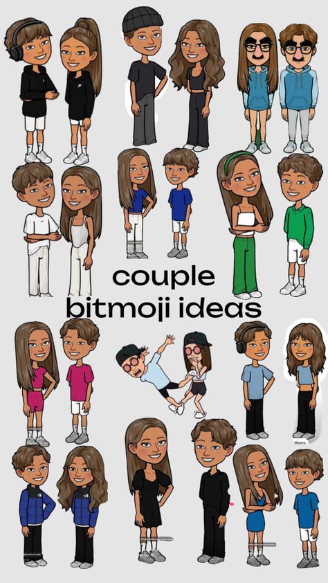 Outfits Ideas For Snapchat Bitmoji, Snap Chat Bit Emoji Ideas, Bf And Gf Bitmoji Outfits, Matching Fall Bitmoji Outfits, Matching Bitmojis For Couples Christmas, Snap Matching Outfits, Christmas Bitmoji Outfits Duo, Fall Bitmoji Outfits 2024, Bf And Gf Matching Bitmojis Snapchat