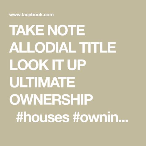 TAKE NOTE 🗒️ 💎👀💯 ALLODIAL TITLE LOOK IT UP ⬆️ ULTIMATE OWNERSHIP 💯#houses #owningahouse #owningproperty #UnitedNations #unitedstate #unitedstatesofamerica #wakeup #breakthecycle #PayAttention #title #allodial #allodailtitle #truthbetold | TBT Divine Messages 1111 | TBT Divine Messages 1111 · Original audio | Of all, understand that if you're a US citizen, you do not own anything. Nothing. If you you you paid your house off, you don't own it. Uh you have an equitable interest in the property Allodial Title, Us Citizen, Take Note, United Nations, Own It, Pay Attention, United States Of America, Wake Up, Audio