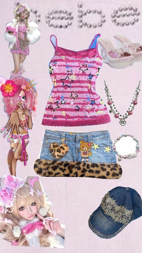 #gyaru#japan#2000s#gyarugirls Gyaru Fashion Ideas, Basic Gyaru Outfit, Manba Gyaru Fashion, Gyaru Kei Fashion, Gyaru Simple Outfit, Oraora Gyaru Fashion, Gyaru Style Outfits, 2000s Gyaru Outfits, Easy Gyaru Outfit