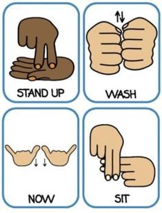 Sign Language Flashcards, Language Flashcards, Classroom Communication, Simple Sign Language, Asl Sign Language Words, Sign Language Chart, Sign Language For Kids, Sign Language Phrases, Sign Language Words