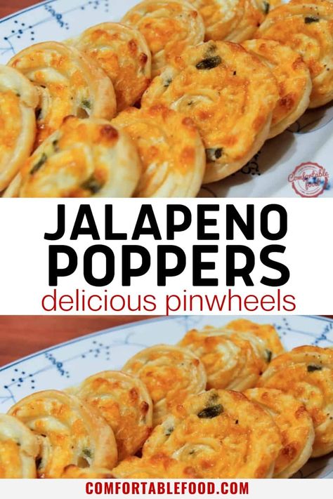 If you're looking for a simple spicy, cheesy appetizer, then you will love these jalapeno popper pinwheels. They are super soft and chewy from the buttery puff pastry and filled with a delicious cream cheese mixture of diced jalapenos and cheddar cheese. This is one easy party appetizer you don't want to miss!