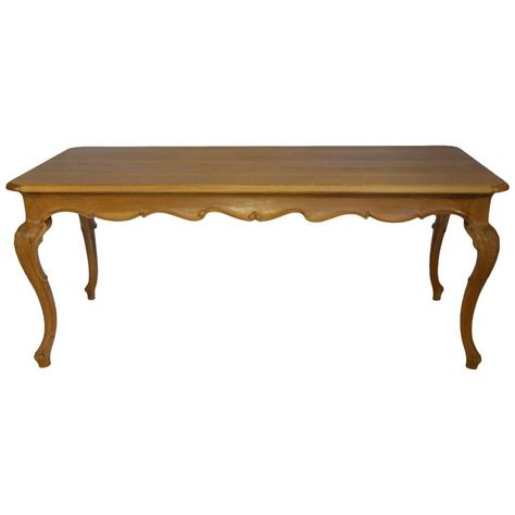 19th Century Antique Italian Louis XV Style Walnut Dining Table Natural Finish | From a unique collection of antique and modern dining room tables at https://www.1stdibs.com/furniture/tables/dining-room-tables/ Rococo Furniture, Reclaimed Wood Dining Table, Antique Dining Tables, Modern Dining Room Tables, Maison Jansen, Dining Table Bases, Walnut Dining Table, Teak Dining Table, Walnut Table