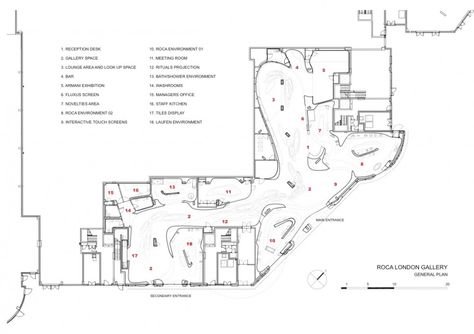 ROCA London Gallery / Zaha Hadid Architects Zaha Hadid Plan, Zaha Hadid Interior, Facade Engineering, Hadid Architecture, Zaha Hadid Architecture, Zaha Hadid Design, London Gallery, Standard Hotel, Parametric Architecture